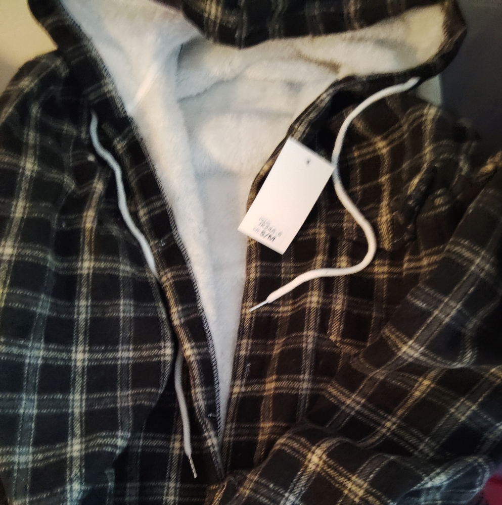 Plaid Hooded Jacket brand New